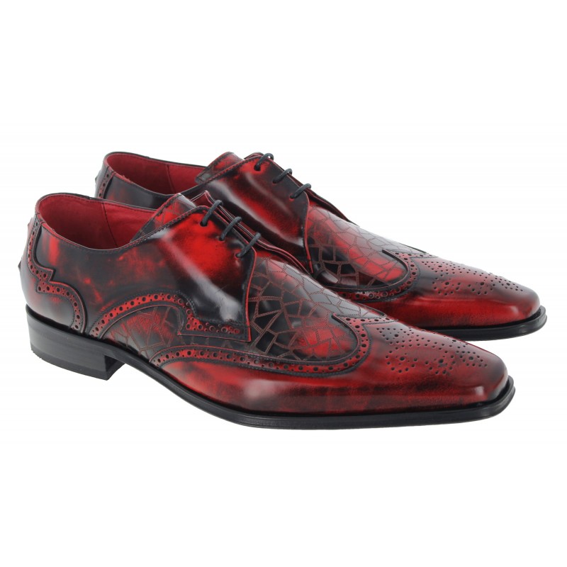 Jeffery West K804 Men s Shoes Red Leather